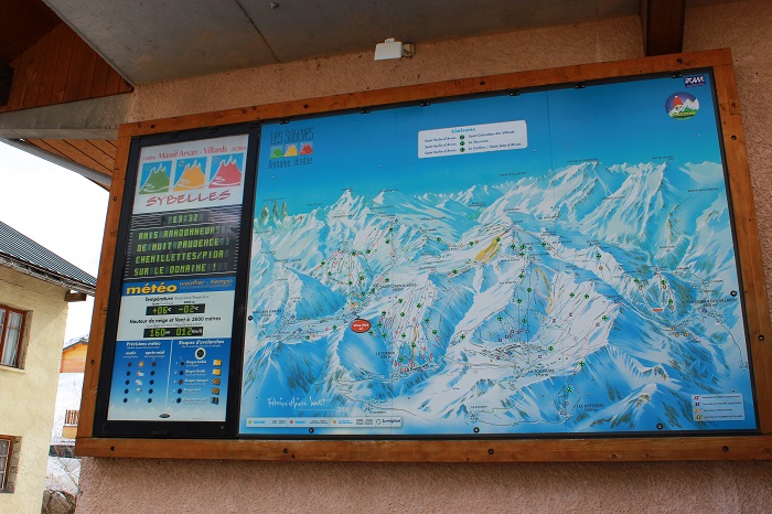 Карта горнолыжных спусков Сибелль . Франция, Ронские Альпы