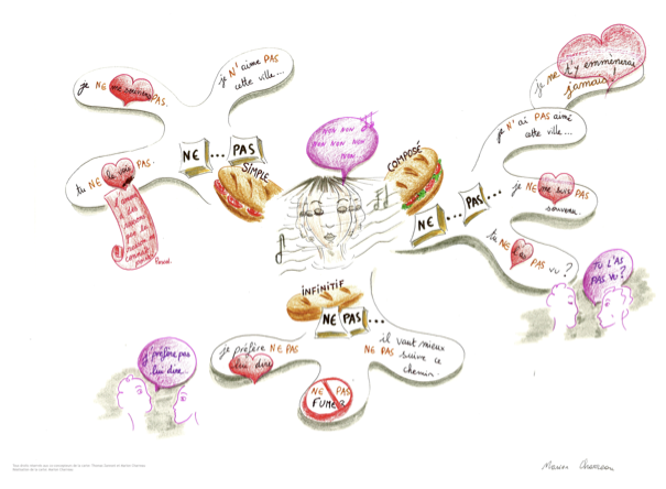 Эвристическая карта. Отрицательная форма во французском языке